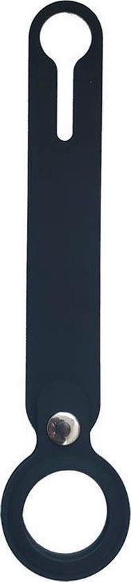 AirTag Silicone Lus Sleutelhanger - Slijtvast Polyurethaan - Zwart