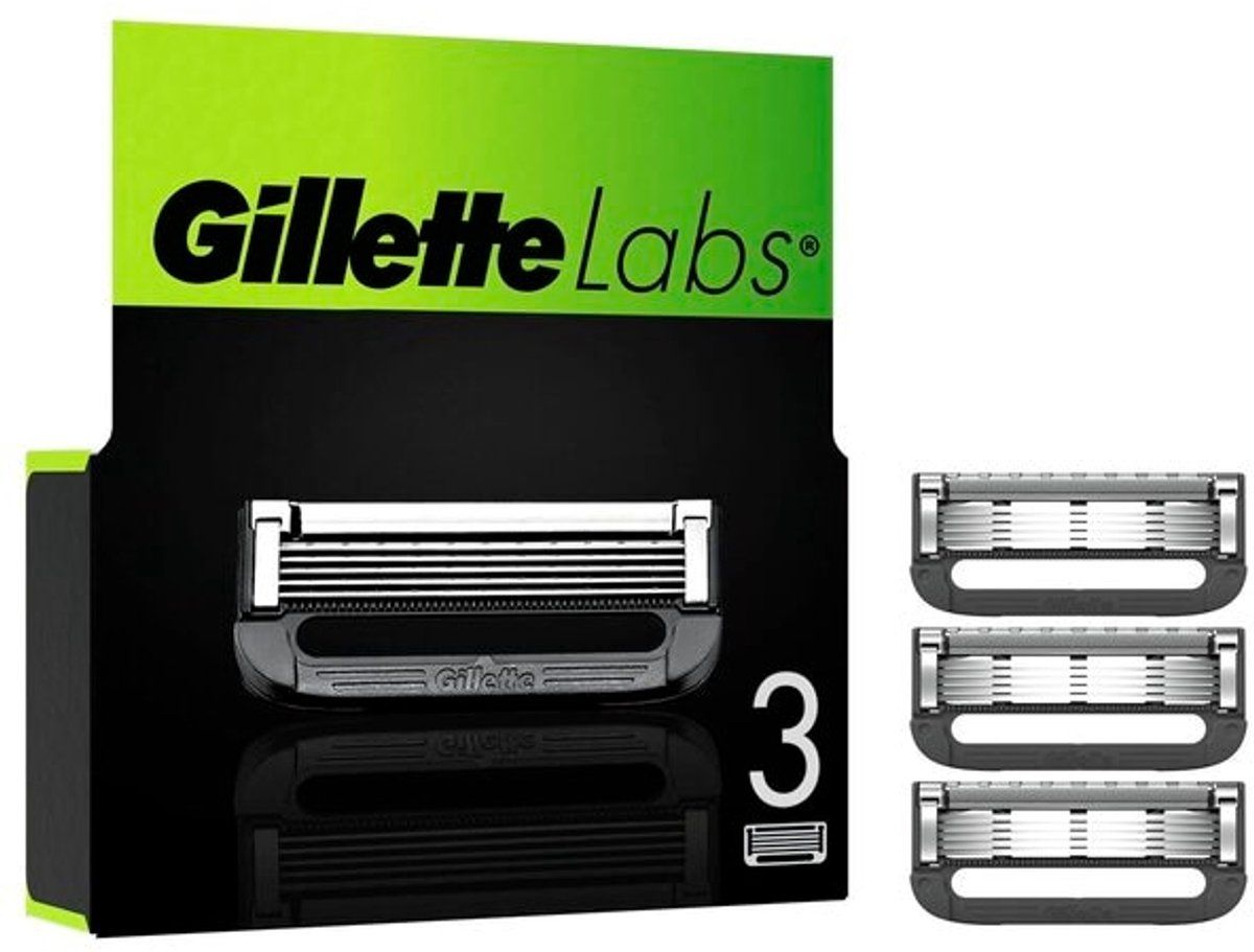 Gillette Labs - Exfoliërende Scheermesjes - 5 Scherpe Mesjes Voor Een Gladde Scheerbeurt (3 Stuks)