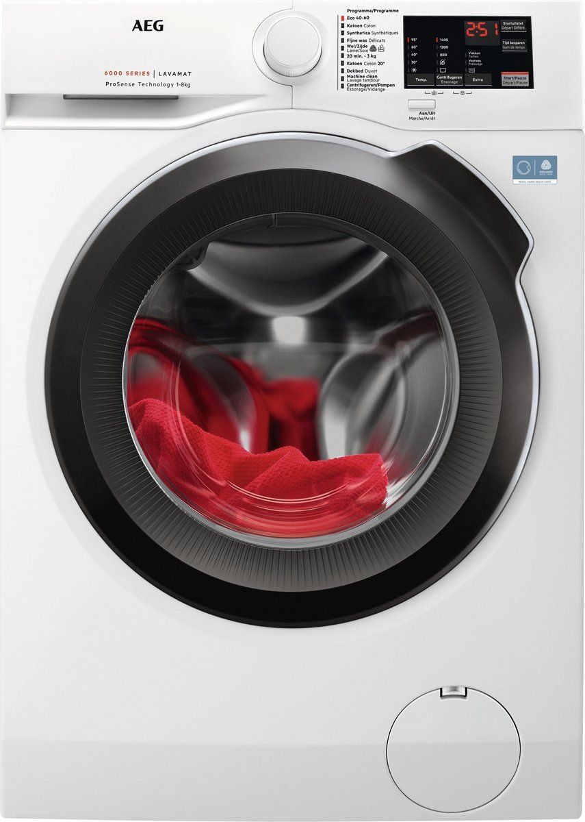 Aeg LF6286BB4 - Wasmachine - 6000 ProSense® - 1600 Toeren - 8 Kg - Wit