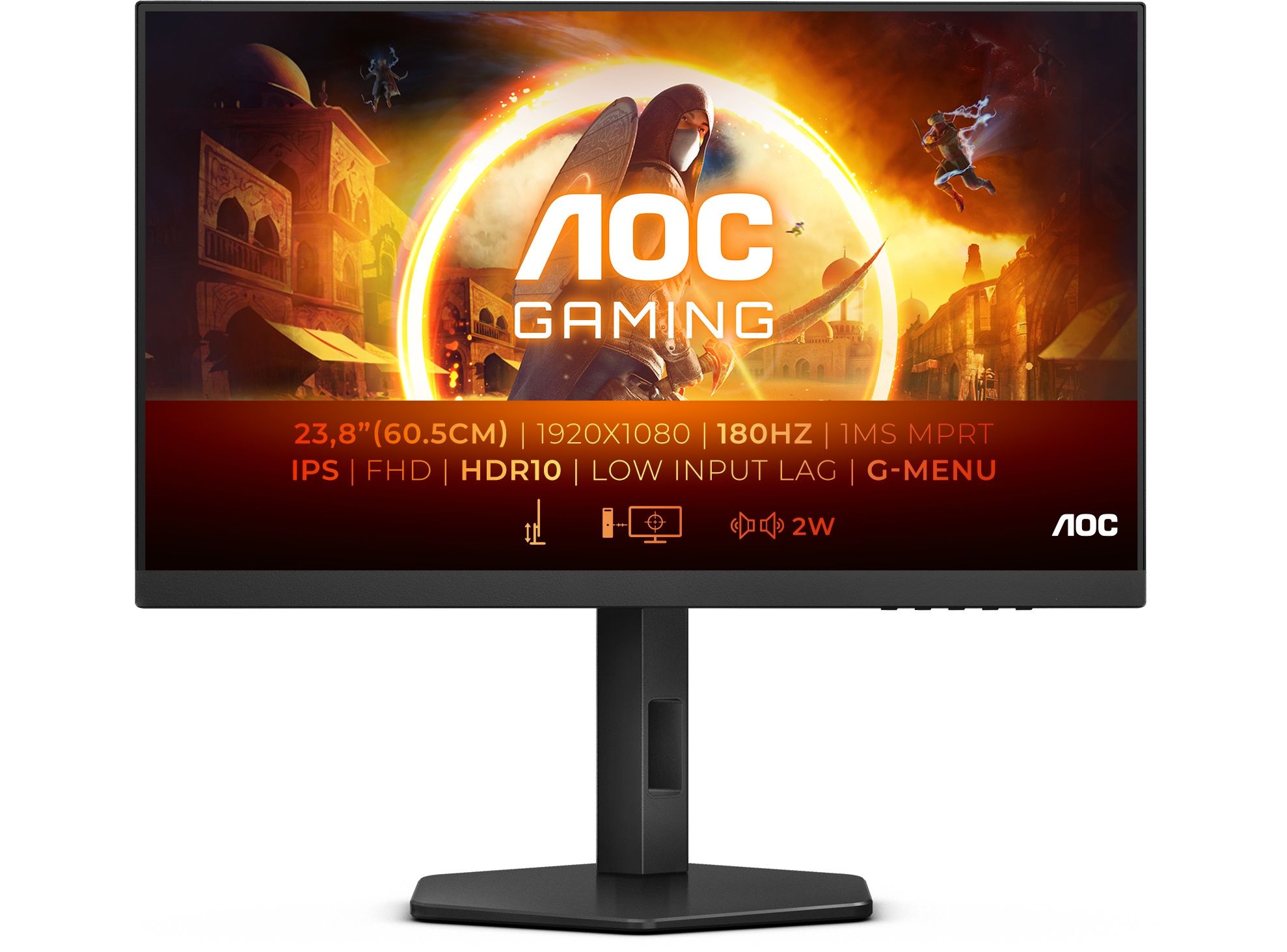 Aoc Zwart Agon 27G4x - Gaming Monitor - 27"Full Hd 180Hz 1Ms