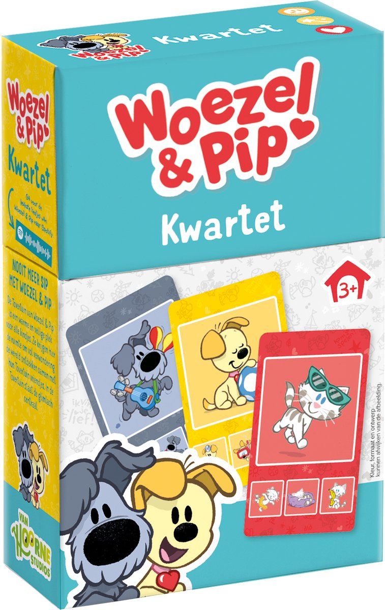 Bambolino Woezel&Pip Kwartet - Educatief Spel - 32 Kaarten - Vanaf 3 Jaar