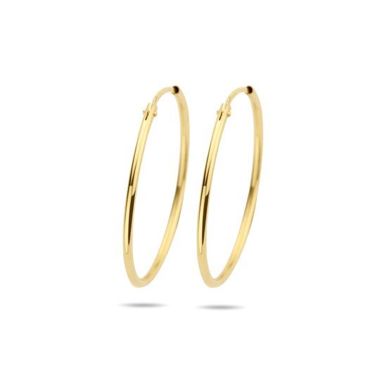 Merkloos Marie-Celeste 9k Oorringen Ronde Buis 1, 5 Mm - 9 Karaat