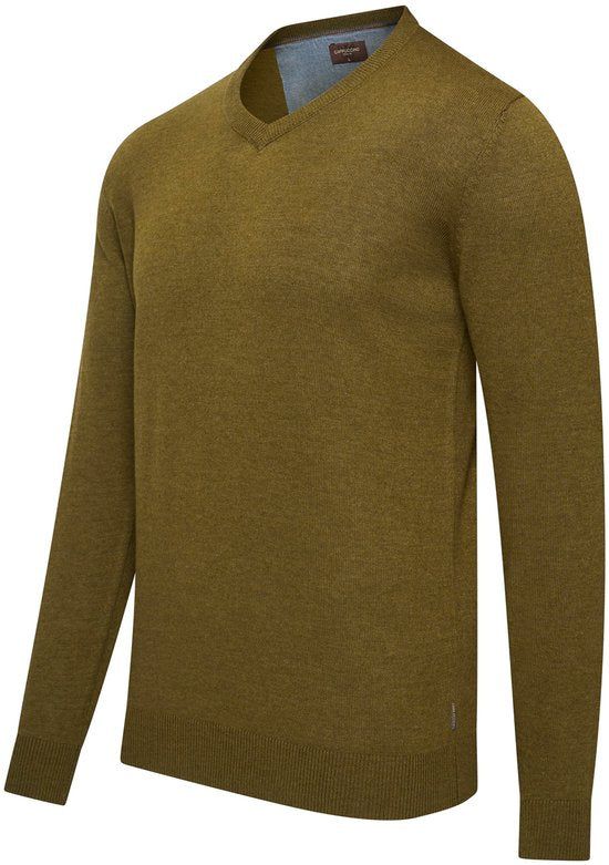 Cappuccino Italia - Heren Trui Salerno Pullover - Groen - Maat Xxl