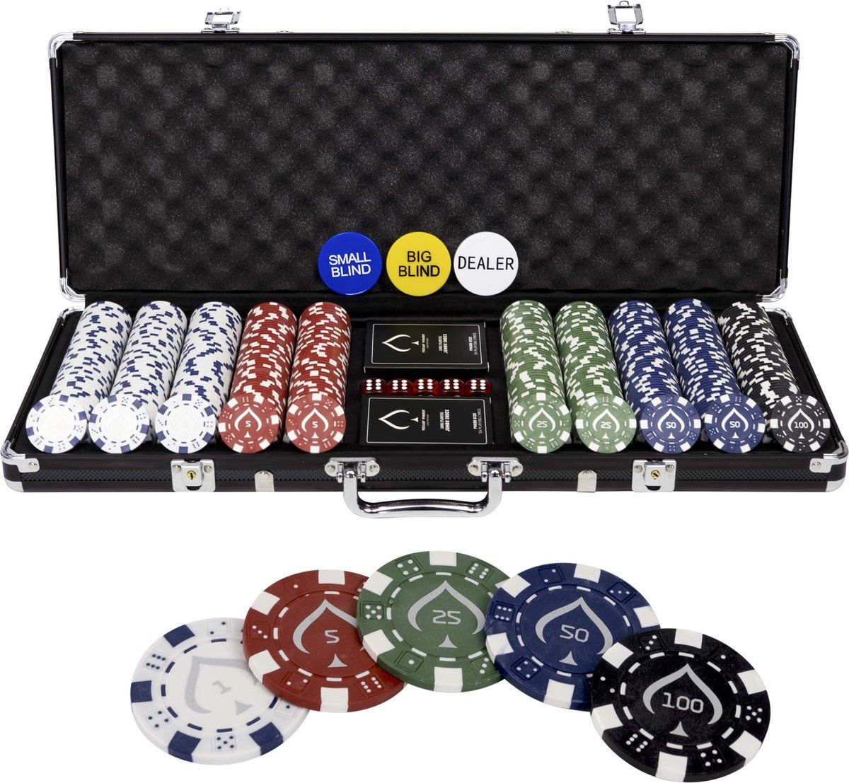 Matt zwart, 500 chips