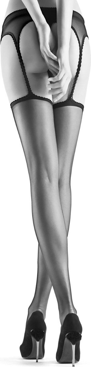 Oroblu Temptation 15 - Panty Met Jarretel Gordel - Zwart