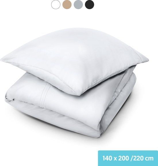 Merkloos Dreamlab Dekbedovertrek Set - 140 X 200/220 Cm - Beddengoed Met Kussensloop - Een Persoons - Vier