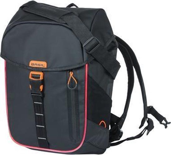 Basil Miles Fietsrugzak Nordlicht - Fietsrugtas - Waterdicht - Zwart - 13 Liter