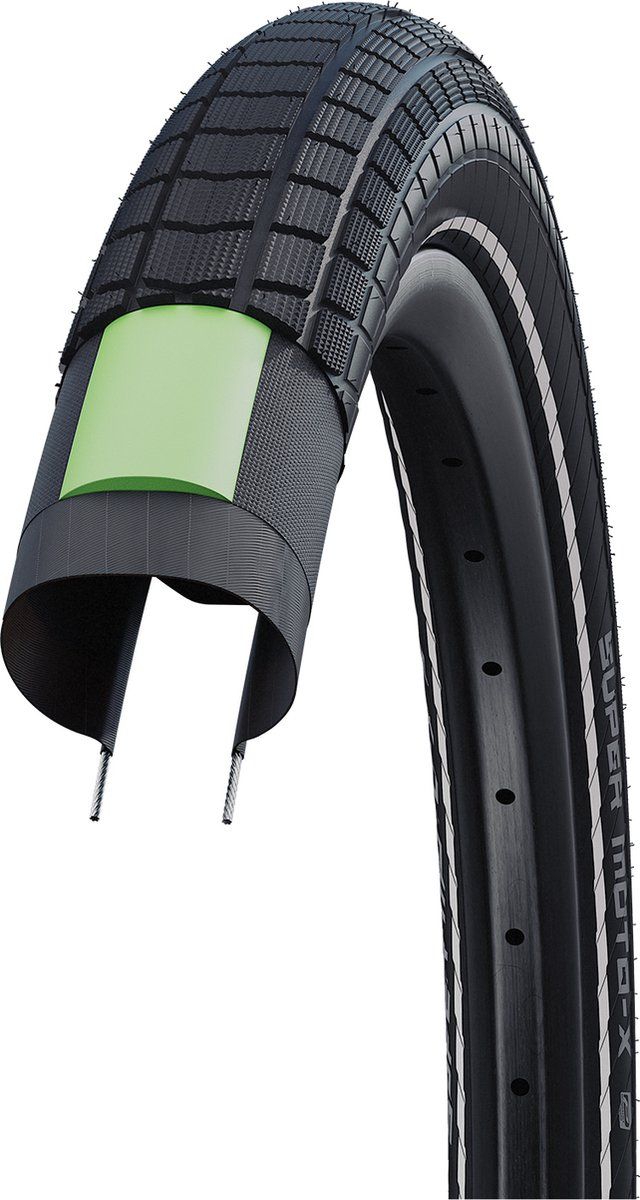 Schwalbe Super Moto-X - Draadband - GreenGuard 27.5 X 2.4 Inch - Zwart
