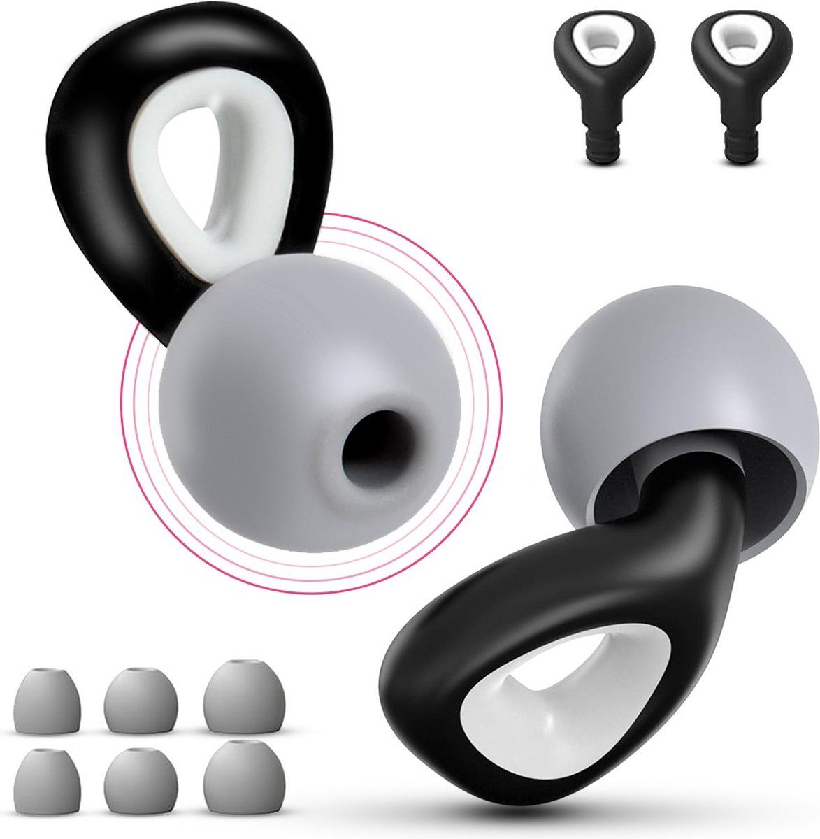 MR. PANACHE Oordoppen - Geluidsdempende Oordopjes - Hoge Geluidsdemping (26dB) - Zwart (2 stuks)