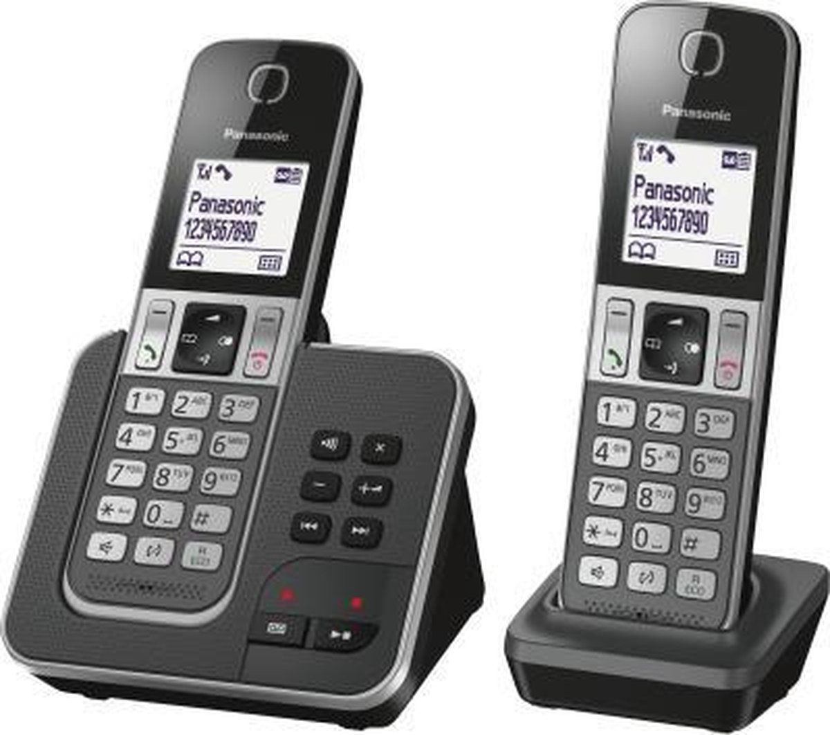 Panasonic KX-TGD322 - Dect-telefoon met 2 handsets - Antwoordapparaat en handsfree (2 stuks)