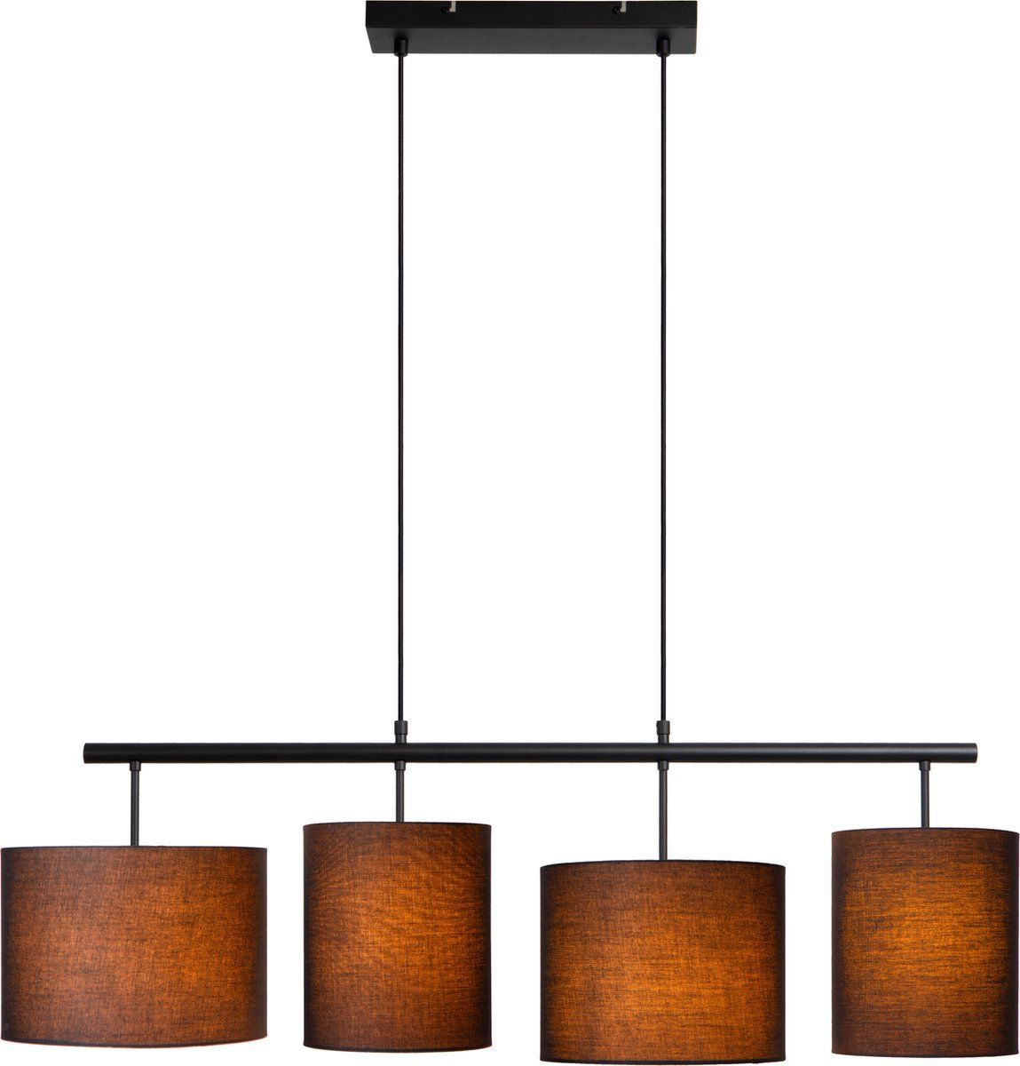 Lucide Maya - Hanglamp - 4xE27 - Dimbaar - Zwart