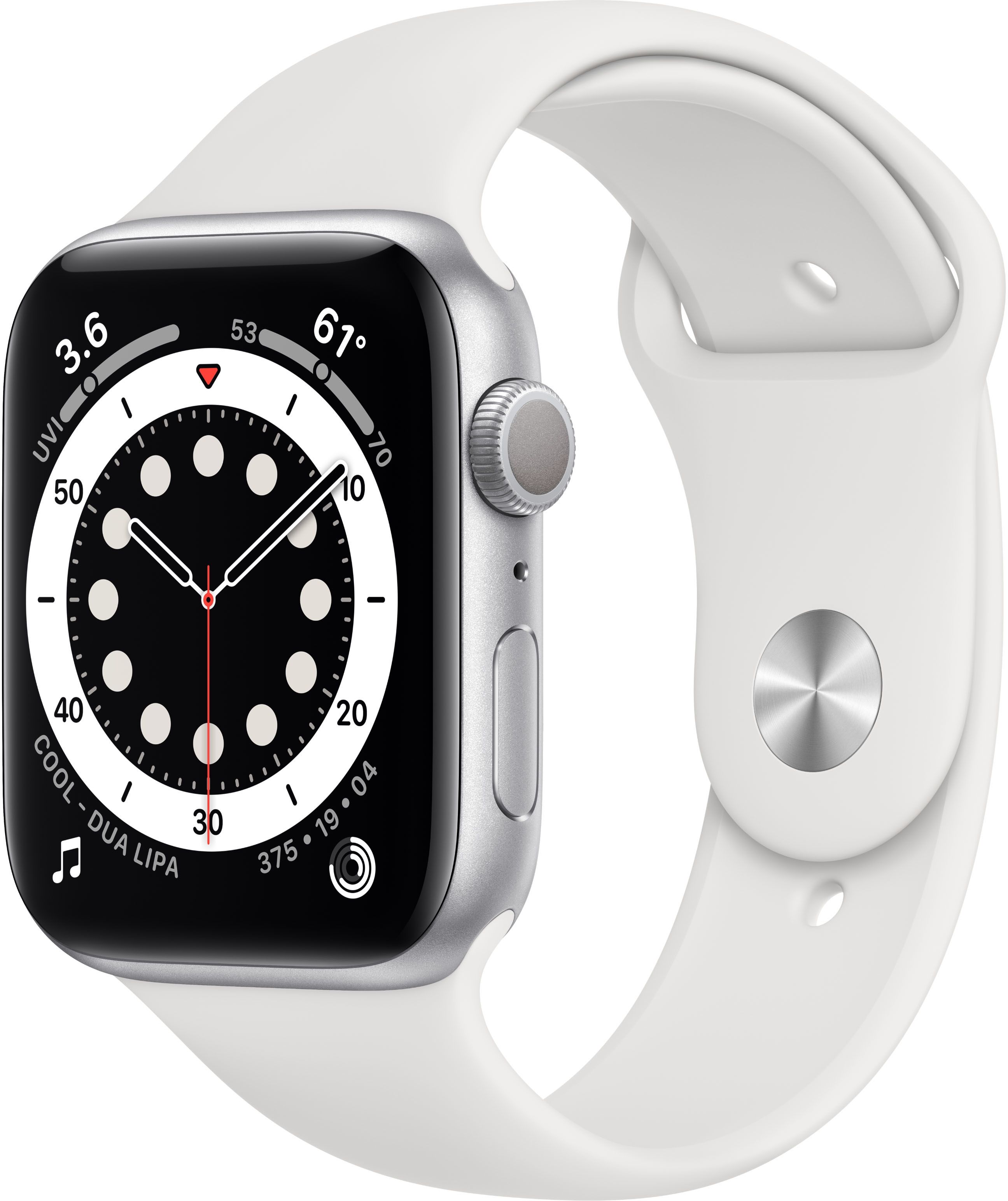Apple Watch Series 6 - Smartwatch - Zuurstofmeting ECG - Zilver (Wit)