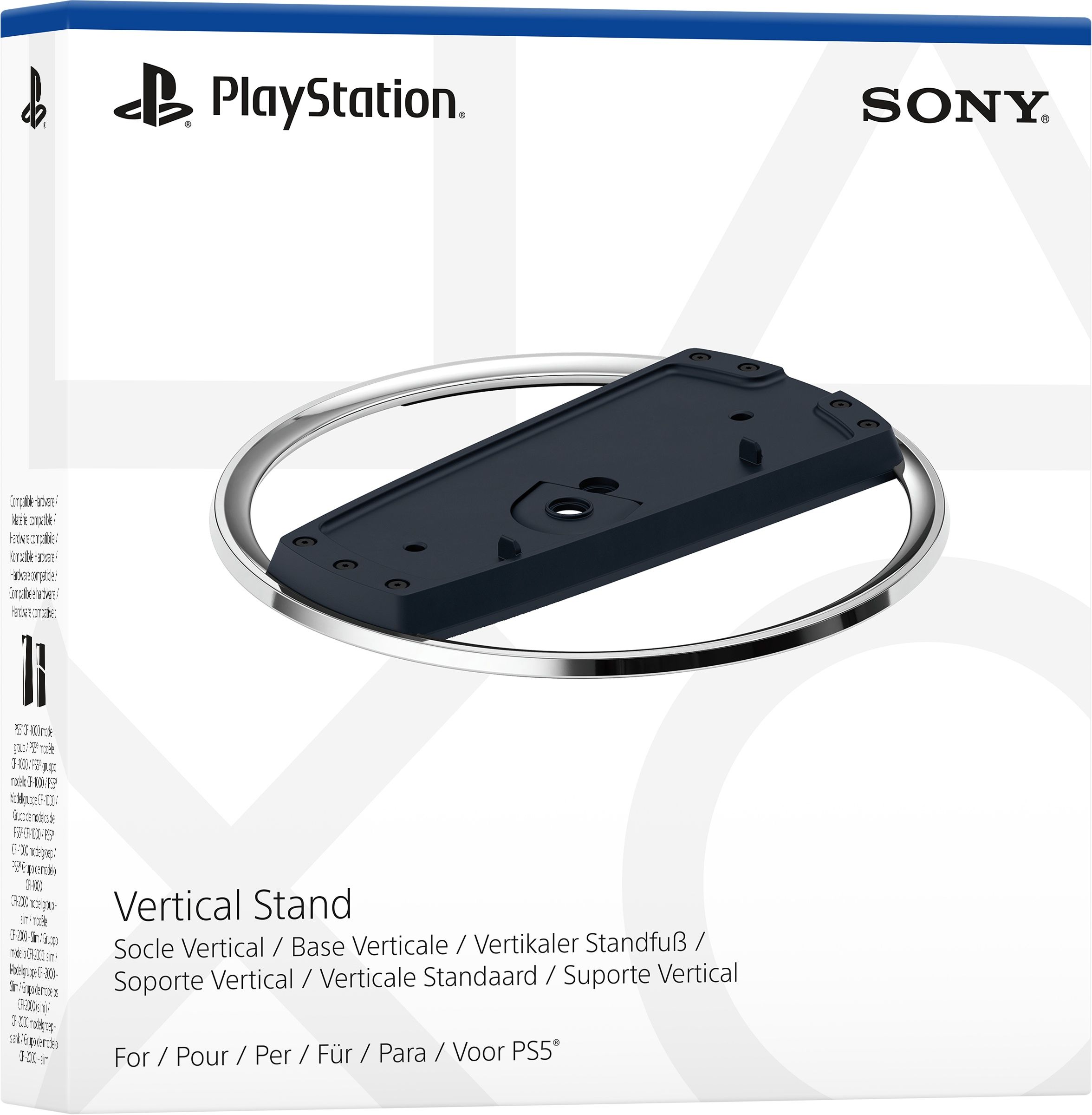 Sony PlayStation - verticale standaard - geschikt voor PS5 - Chroom/Zwart