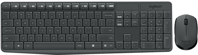 Logitech MK235 - Draadloos Toetsenbord met Muis - Qwertz DE - Grijs