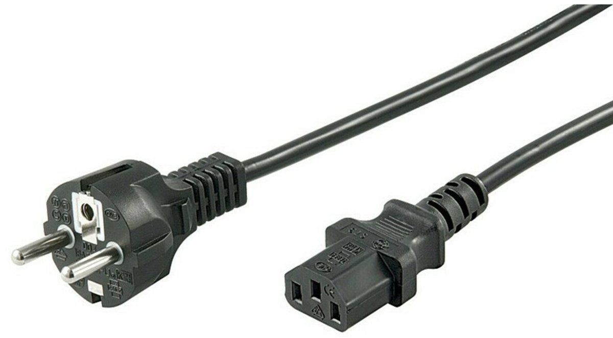 Goobay NK 106 S-200 - Stroomkabel Schuko naar C13 - 10A 250V 2m - Zwart