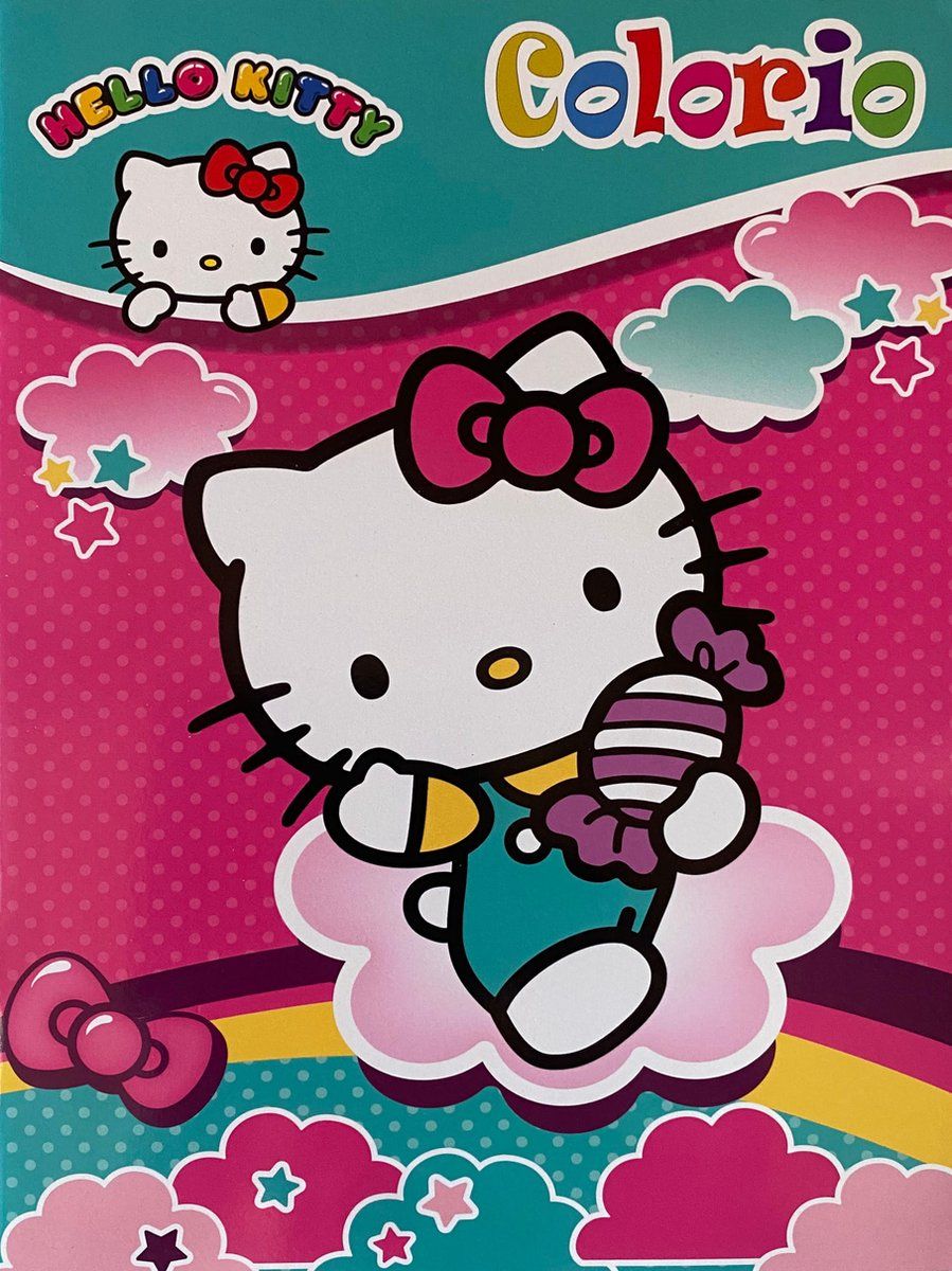 Hello Kitty Colorio Kleurboek - 32 Kittige Kleurplaten Voor Urenlang Kleurplezier - Uitermate Geschikt Voor Kleurpotloden En Wasco