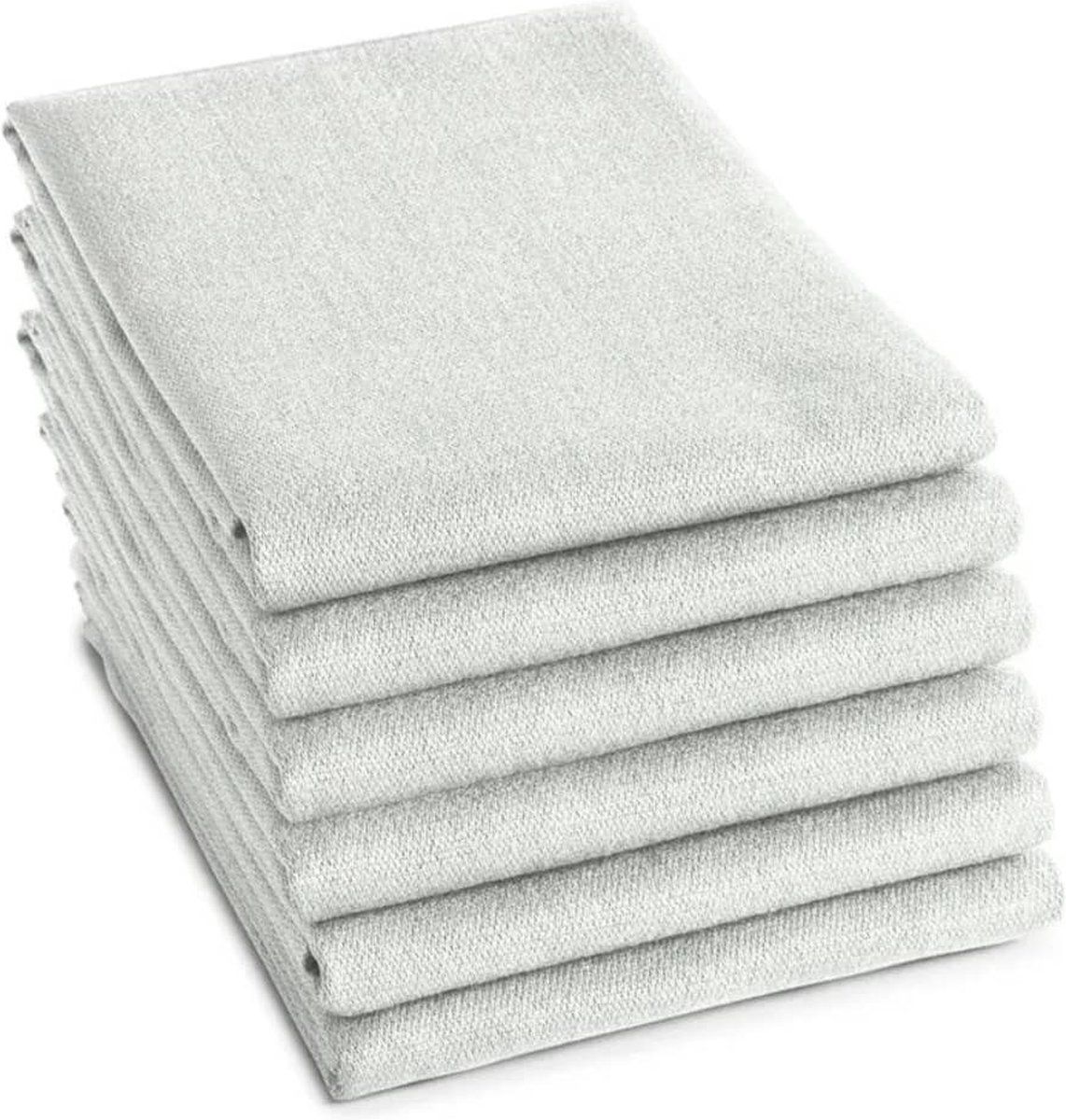 Ddddd Barbeque - Theedoeken - Set Van 6 - Katoen - Geruit - 65x65 Cm - Wit (6 Stuks)