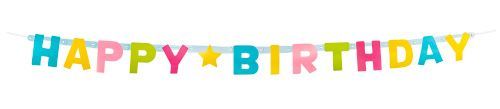 Wensslinger Happy Birthday 31011 - Kartonnen slinger - 150 cm lengte