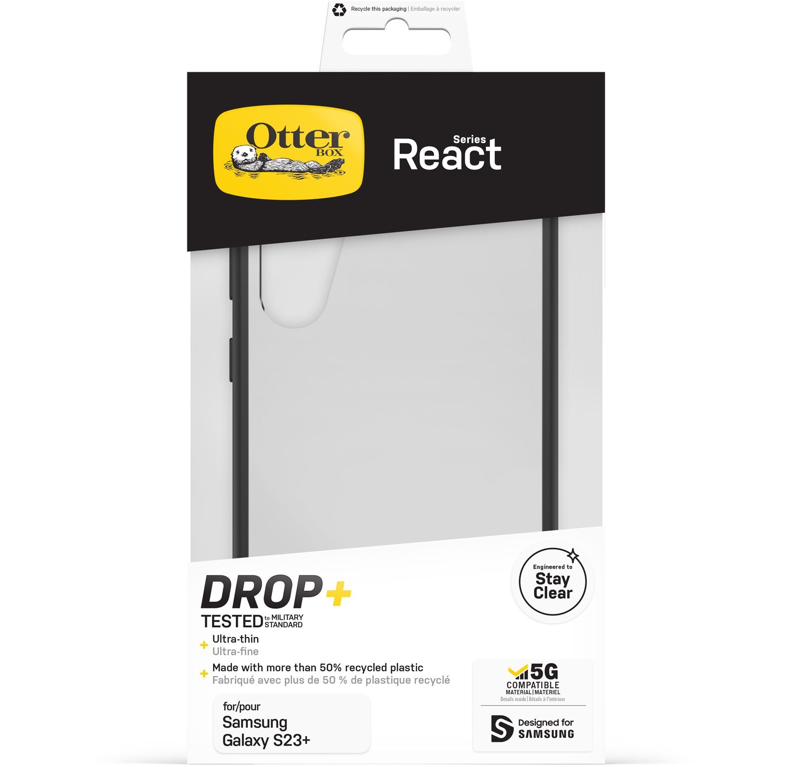 Otterbox Galaxy S23+ - Soft Case - Schokbestendig Valbestendig Antimicrobieel - Transparant