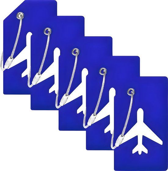 EverNeeds Bagagelabels - Set van 5 - Siliconen Kofferlabels - Flexibel en Duurzaam (set van 5)