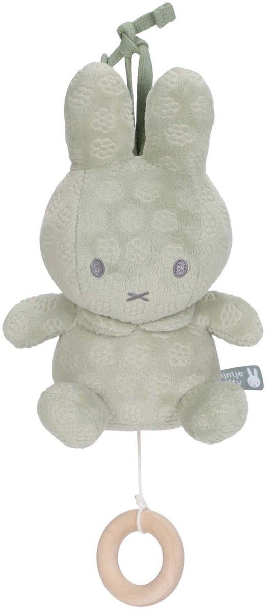 Nijntje Muziekdoosje - Muziekspeeltje - Houten trekkoord - Green Flower