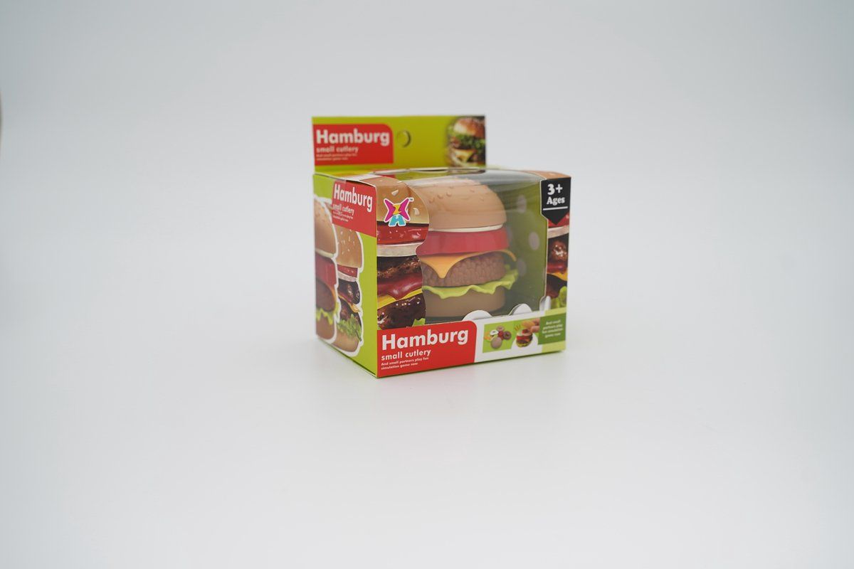 Jono Toys Jonotoys Stapel Hamburger (17 Lagen) - Speelkeuken - Motorische Vaardigheden - Diverse Kleuren