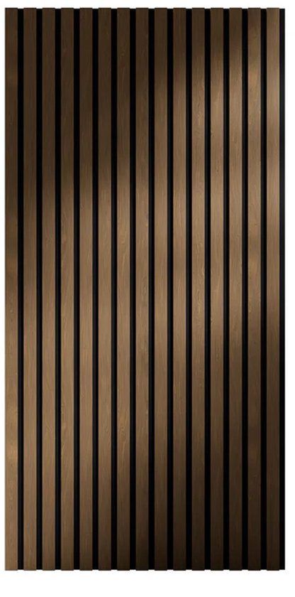 Juskys Akoestische Wandpanelen– Set Van 4 – Geluidsabsorberend Mdf&Pet Schuim– Naturel Donker – 120 X