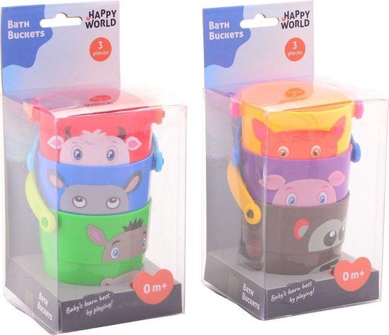Happy World 22273 - 3 Stapelemmers - Kleurrijk en stevig
