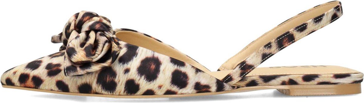 Posh By Poelman Loa Slingbacks - Dames - Panterprint - Bruin