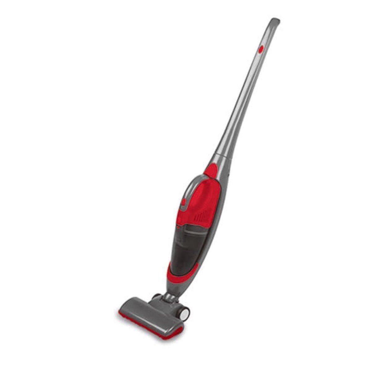Montiss Chicago CVC639 - Snoerloze 2-in-1 Stofzuiger - Turboborstel - Grijs/Rood