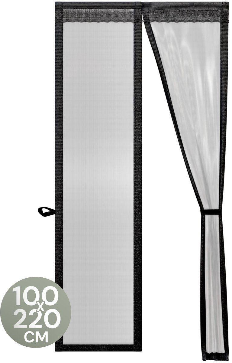 O'DADDY® Deurgordijn Deluxe FIBER - Magnetisch Vliegengordijn - Zelfsluitend - Zwart 100x220 cm