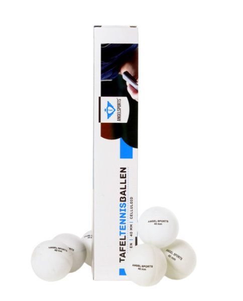 Tafeltennisballen - 6 stuks - Diameter 40mm - Wit