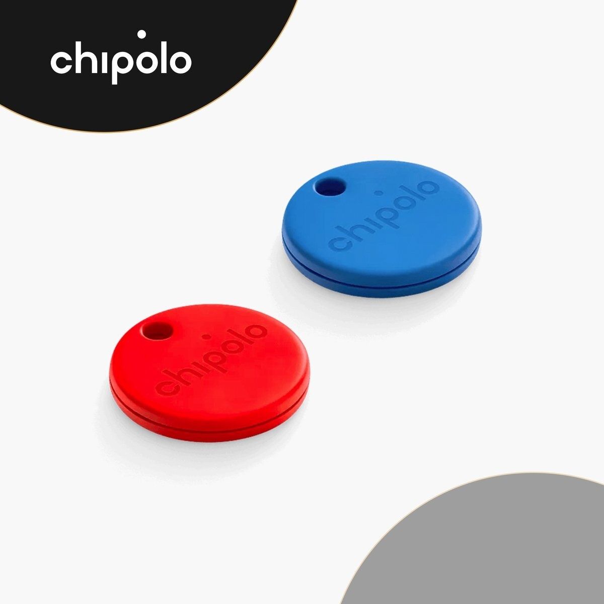 Chipolo One | 2-pack | Zwart, Chipolo One | 2-pack | Blauw
