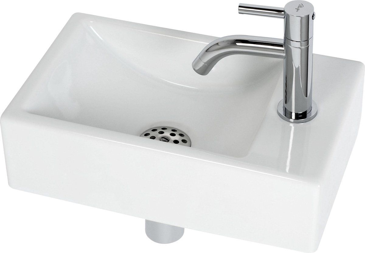 Plieger Austin - Fonteinset Toilet - Incl. Fonteinkraan En Sifon - Wit Keramiek