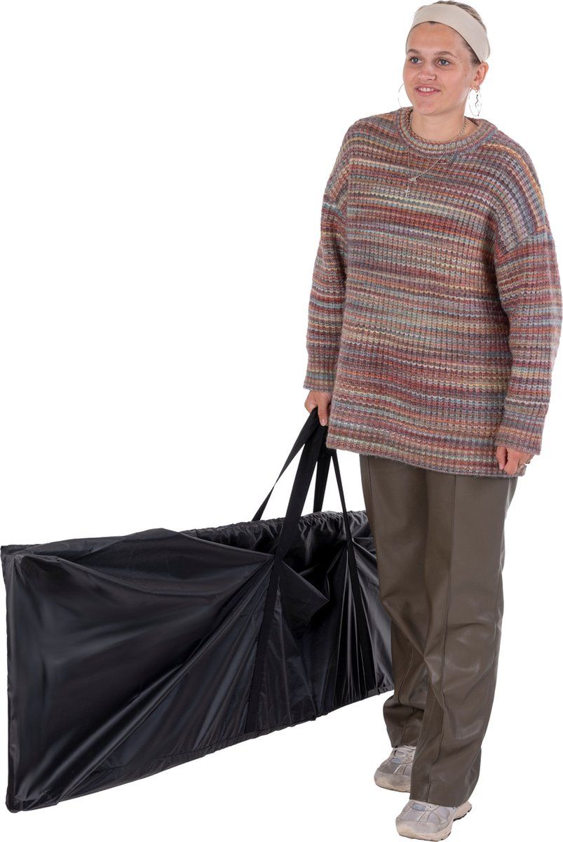 Sjoelbak Hoes Zwart – Beschermhoes voor Houten Sjoelbak – Duurzaam Opberghoes 202 x 44 x 8 cm – Longfield