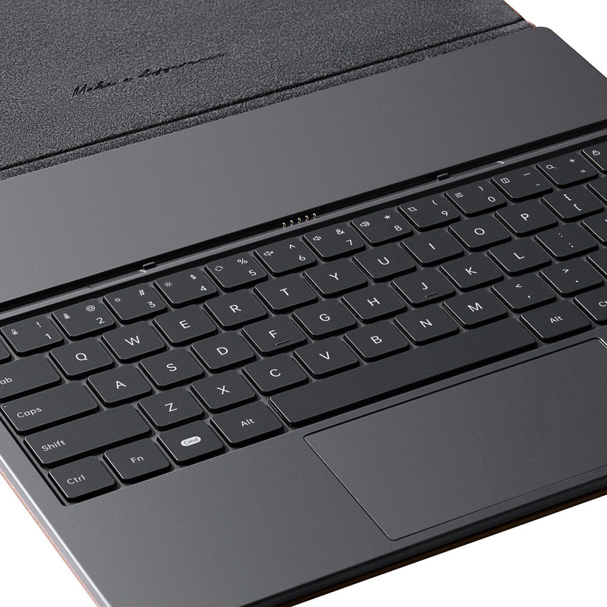 Boox Note Max/Tab X C - Magnetische Keyboard Hoes - Toetsenbord met Trackpad - Oranje/Bruin