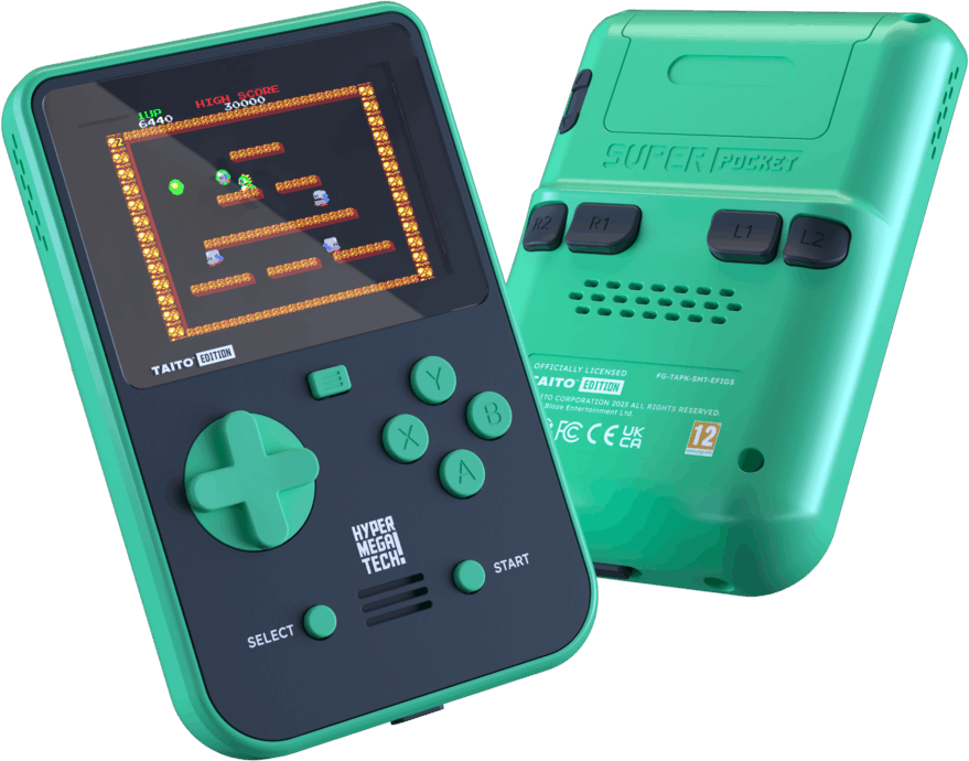 HyperMegaTech Taito Super Pocket - Handheld - 18 Taito Arcade Classics - 2.8"scherm