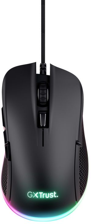 Trust GXT 922 Ybar - Bedrade Gaming Muis - 7200 DPI RGB - Zwart refurbished, photo 4