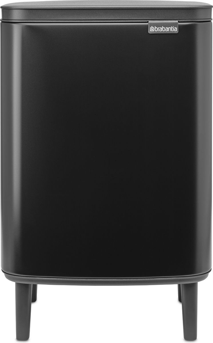 Brabantia Bo Hi Prullenbak - 12 Liter - Ruimtebesparend - Matt Black