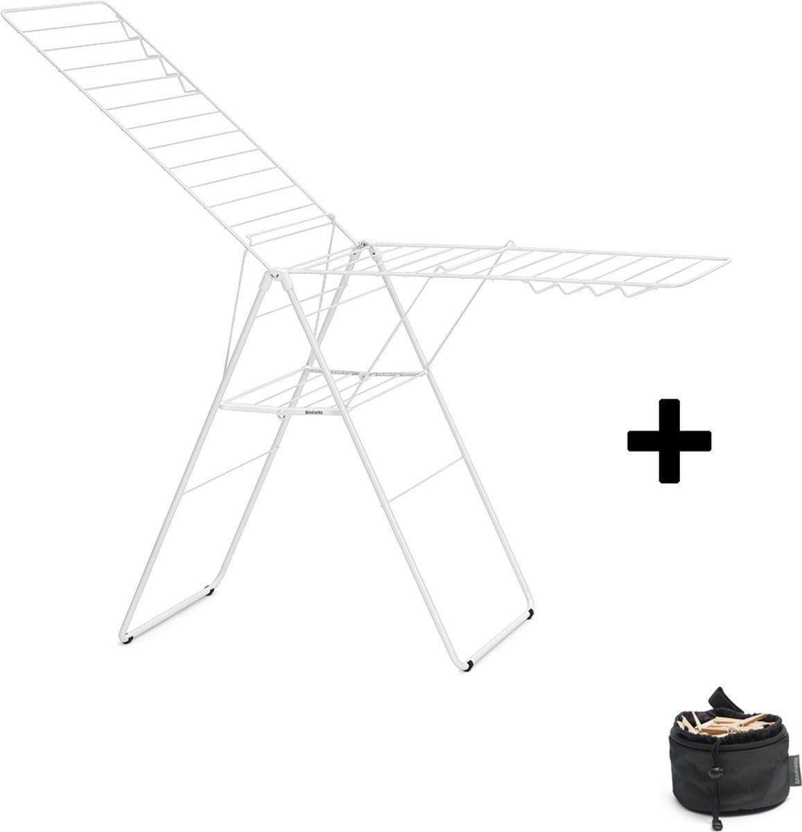 White met wasknijpertasje