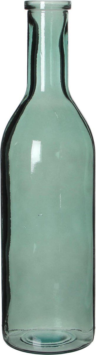 Mica Decorations Rioja - Fles Vaas - H50 X D15 Cm - Gerecycled Glas - Groen