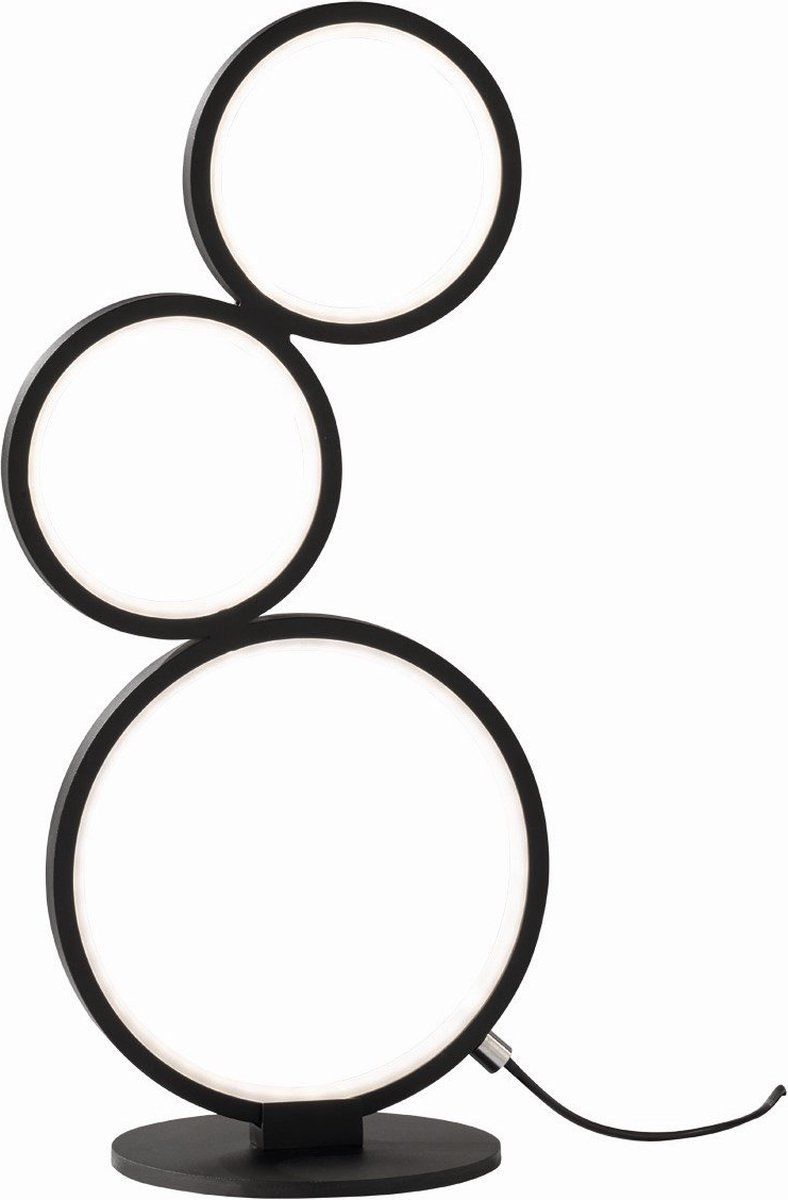 TRIO RONDO - Tafellamp - Dimbaar - Zwart mat - 17W SMD LED