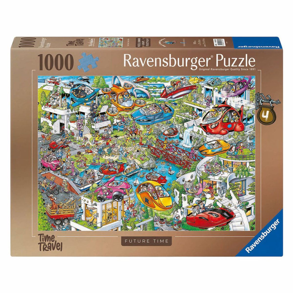 Ravensburger Ray’s Comic Series - Time Travel 4 - Future Time - Cartoon Legpuzzel 1000 Stukjes