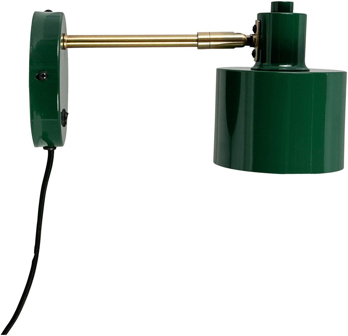 Dyberg Larsen Licht Ocean - Wandlamp - Verstelbaar - Donkergroen/ Messing