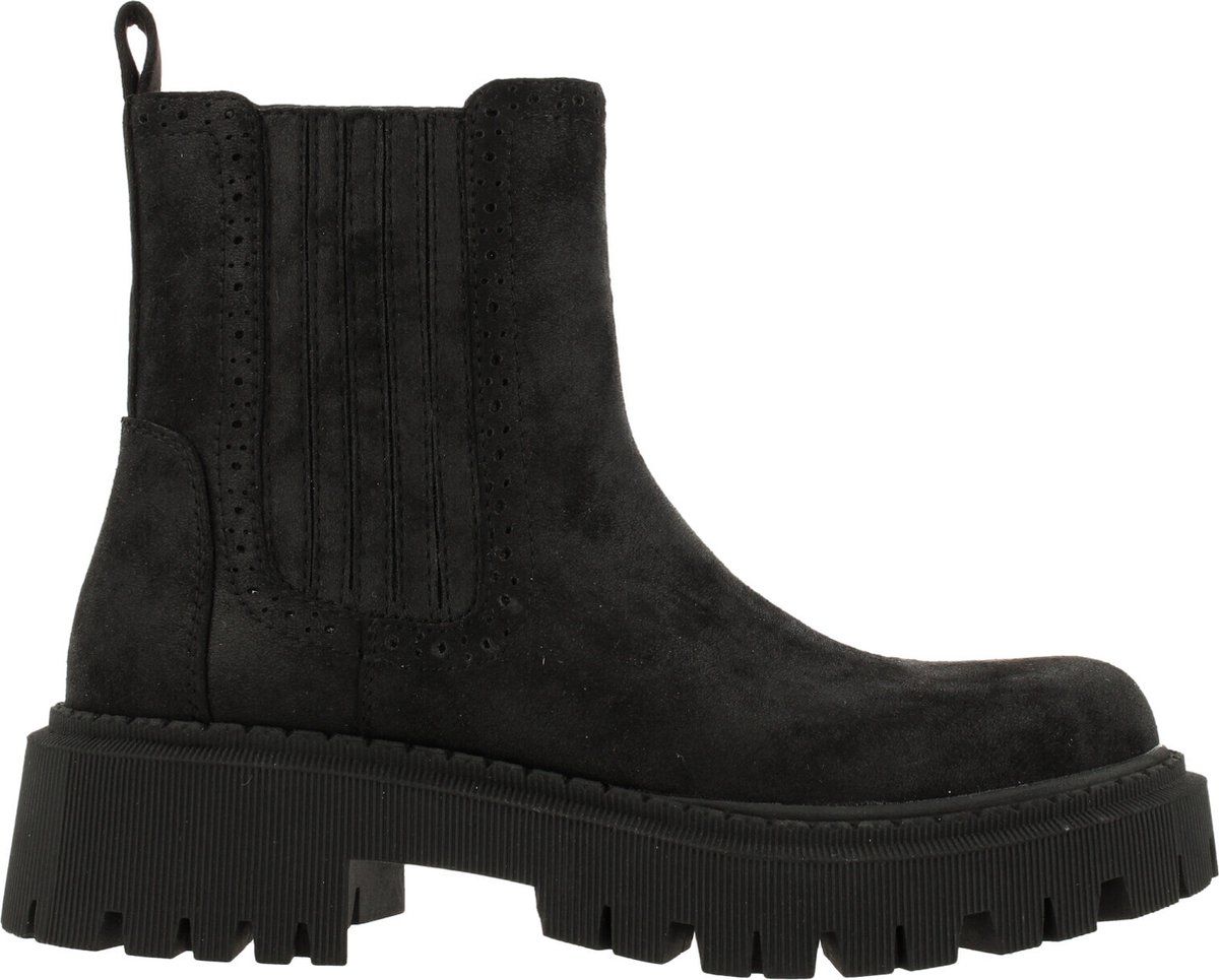 Bullboxer Enkellaars - Pu Bovenwerk - Hakhoogte 4, 5 Cm - Kleur Black