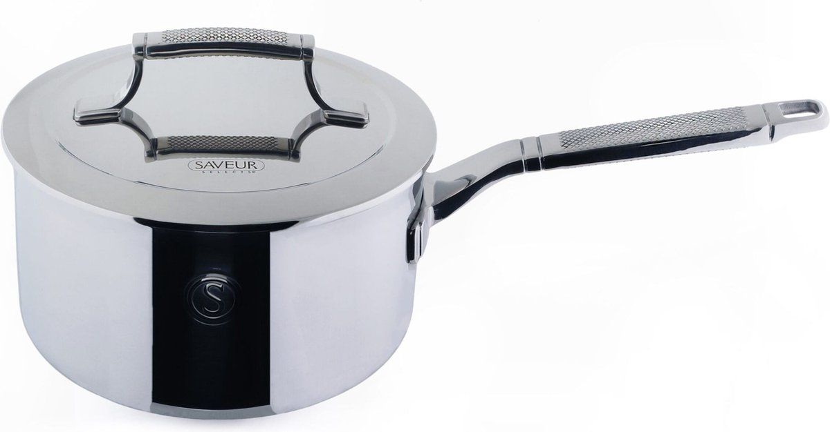 Saveur Sélects Saveur Selects Voyage - Steelpan 20 Cm - Pfas-vrij - Tri-ply Rvs - Geschikt Voor Inductie En Alle Warmtebronnen - Ovenbestendig Tot 260°C -