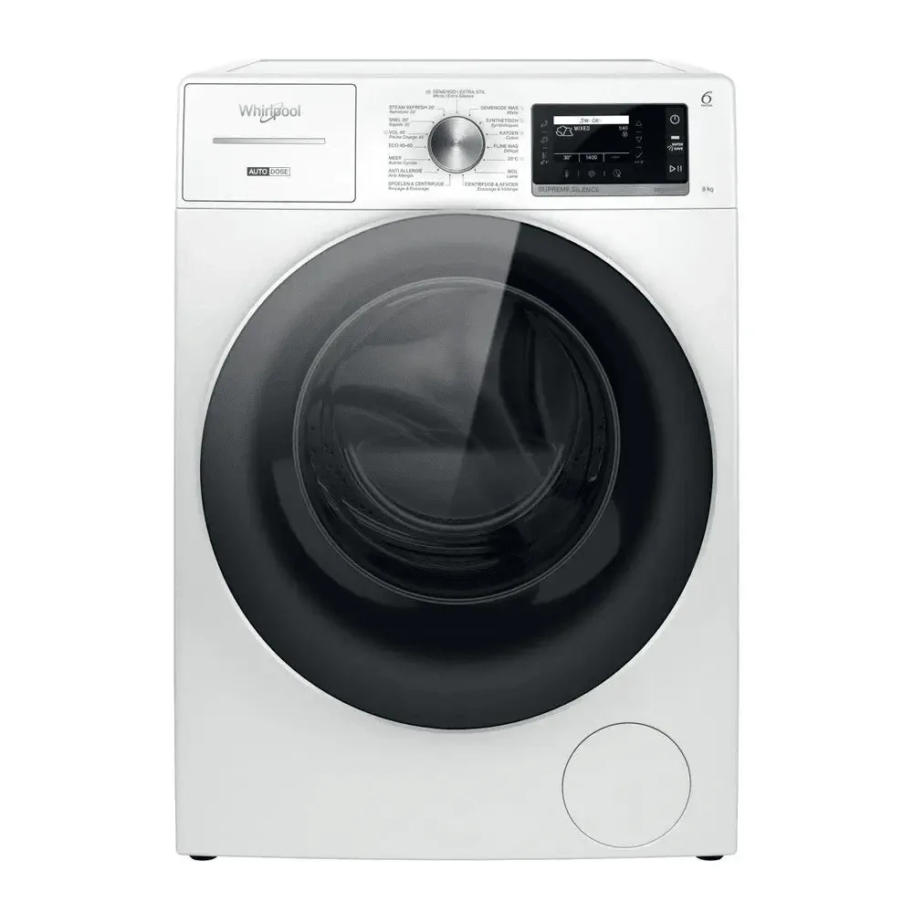 Whirlpool W8 89AD SILENCE BE - Wasmachine voorlader - 8 Kg - SupremeSilent 1400T - Zwart