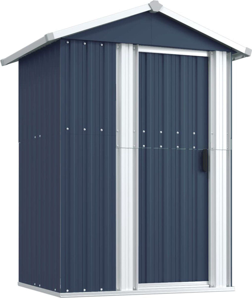 VidaXL - Tuinschuur - 126x97, 5x177 - Cm - Gegalvaniseerd - Staal - Antracietkleur