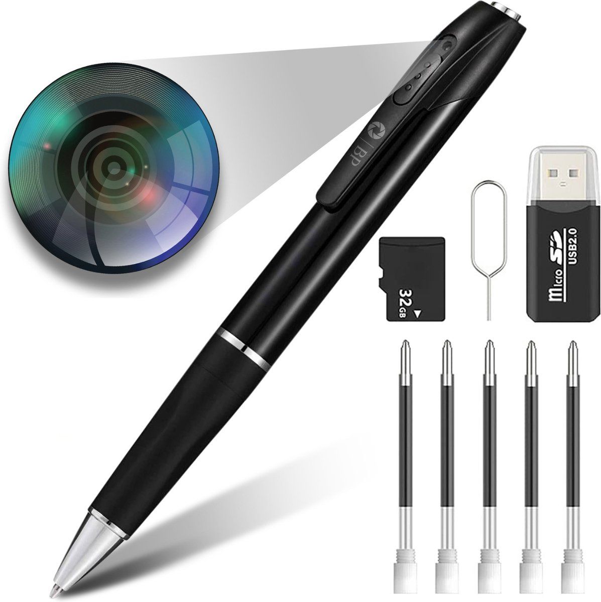 Zwart spy pen