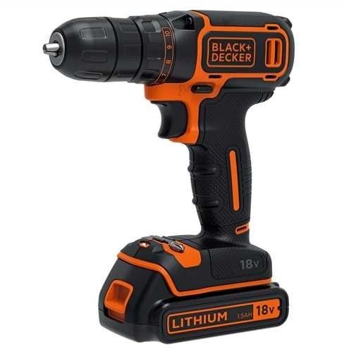 Black & Decker BDCDC18B-Qw Perceuse-visseuse 18 V avec 2 batteries 1,5 Ah
